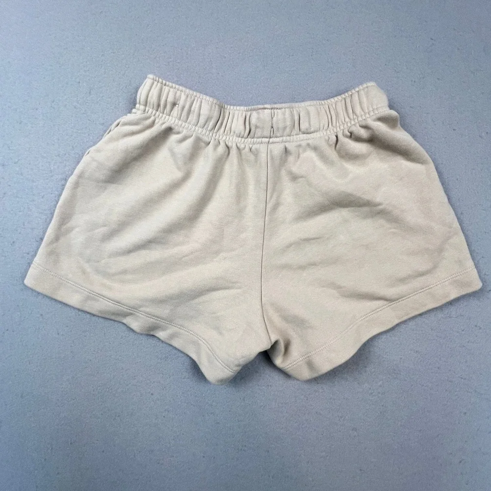 Nike Sportswear Essential Shorts Womens XS Beige Terry DQ5802-126 Athletic